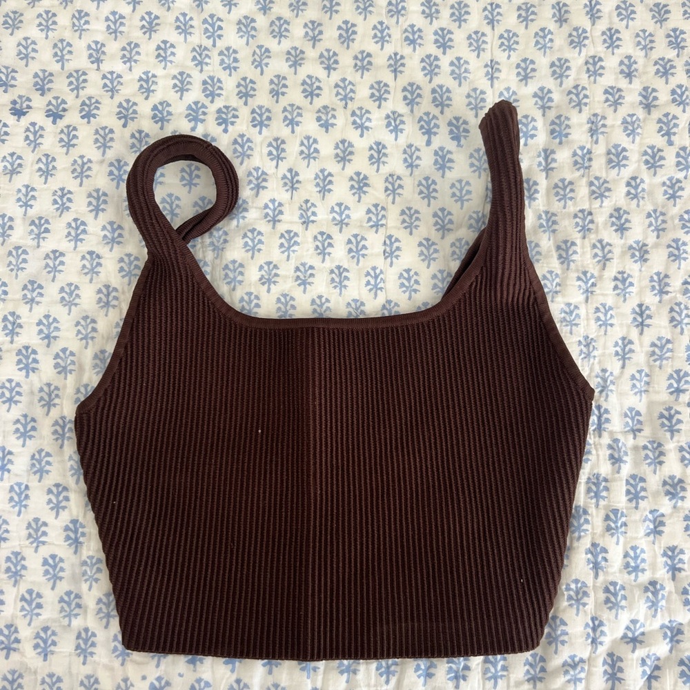 Aritzia Babaton brown cropped tank size small